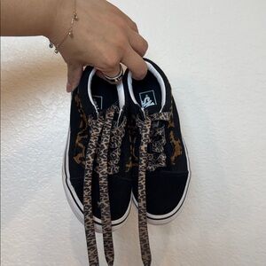 Vans Kids Black and Tan Sneakers